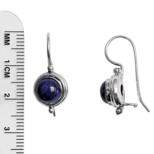 Boucles d'oreilles lapis-lazuli argent 925 idée cadeau anniversaire - 5