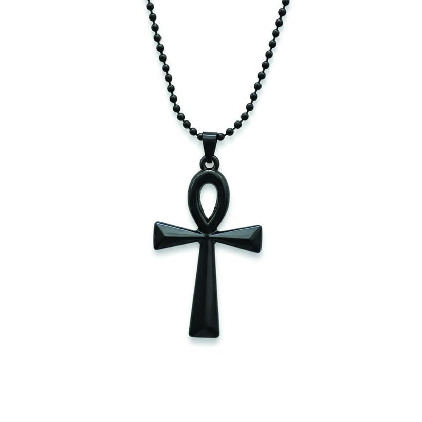 oblivion Chain for Men – Stylish Egyptian Ankh Symbol Black Pendant Necklace for Men, Metal Chain Pendant with Matte Black Finish, Durable Trendy Necklace for Daily Wear, Fashion Jewelry (Pack of 1)-picture-46