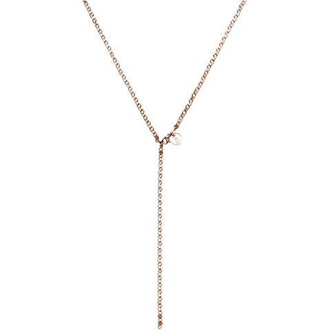 PURELEI® Pure Chain (Gold, Silver, Rose Gold), Women's Necklace Made of Durable Stainless Steel, Waterproof Jewellery with Pendant, Max. 60 cm Length Adjustable, Sterling Silver Cover