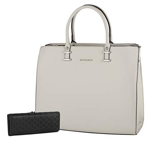Flora & Co Paris (F9238) BEIGE TAUPE/GRIS A4 Collage Escolar SuitableTop Asa Crossbody Hombro Bolso de mano de estilo Bolso de mano incluido Bolso de diseñador de moda para mujer Inspirado