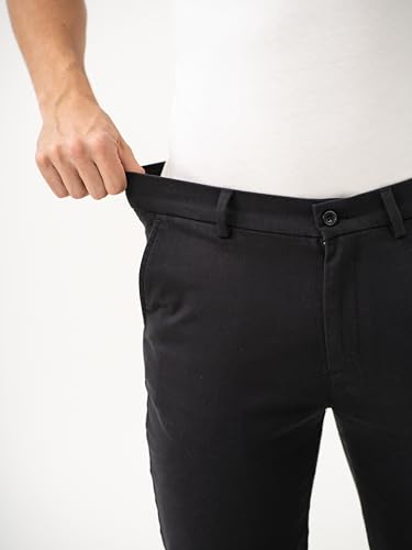 Image of The Pant Project Luxury Cotton Chinos Pants for Men | Stylish Slim Fit Men's Wear Trousers for Office or Party | Mens Fashion Dress Trouser with 2 Way Stretch