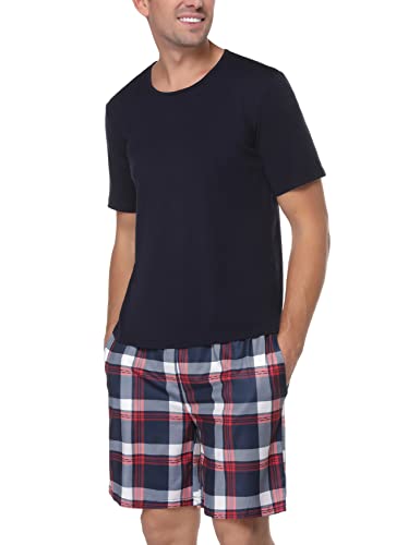 Herren Schlafanzug Hose Lang Kariert - Gemütlicher Pyjama Winter