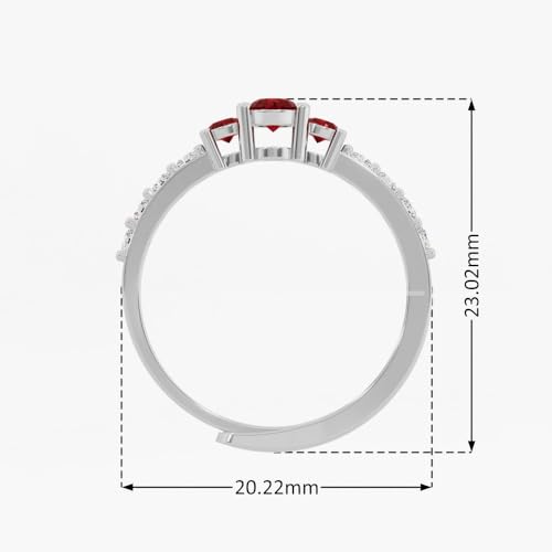 Image of U ARE 925 Sterling Silver 18K Gold and Rose Gold Plated Sparkling Three-Stone Ring | Gift for Women and Girls | With Certificate of Authenticity and 925 Stamp