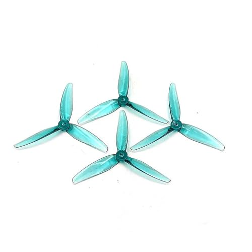 Hélice de course R5 V2 accessoire trois pales 5.1 pouces drone FPV cyan