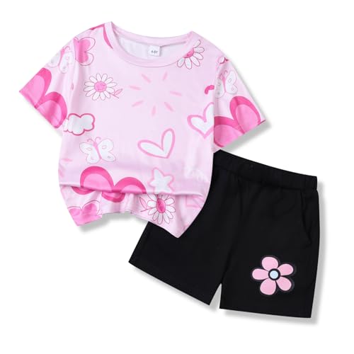 Toddler Girl Floral Top and Shorts Clothing Set