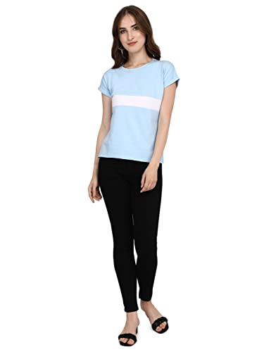 Image of GRECIILOOKS Women's Regular Fit Plain Top with Half Sleeves for Office Wear, Casual Wear, Under 399 Top for Women /Girls (Pink Large)