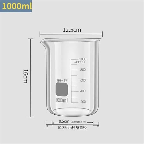 Bécher de laboratoire 1000ml pour mesurer et verser proprement - 2