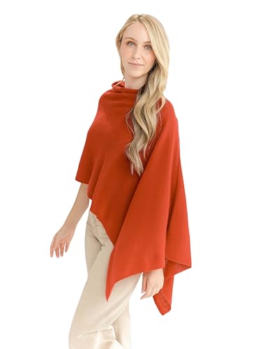 Image of CLAUDIA NICHOLE Womens 100% Cashmere Dress Topper - Cashmere Poncho Wrap