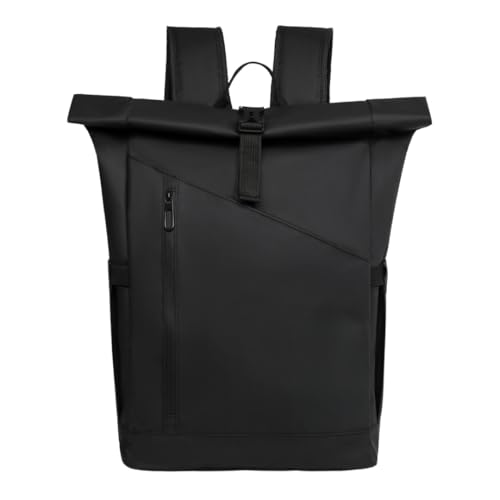 Roll Top Backpack Waterproof Men Women Large Capacity Padded backpack & Strap Breathable Rucksack for Travel, Work, and School Stylish & Durable 17 inch Laptop Bag Hidden Pockets Multiple Compartments