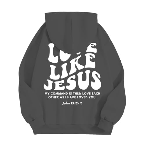 God Love You Christian Hoodies Men God Jesus Hoodie With Pocket Oversized Sweatshirt Crewneck Pullover Religious Graphic2