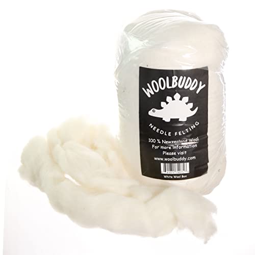Woolbuddy Needle Felting Wool, Handmade Carded Core Wool cover