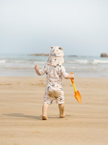 Image of Toddler Boys One Piece Bathing Suit Zipper Short Sleeve Rash Guard Swimwear Quick Dry Green Stripe Swimsuit