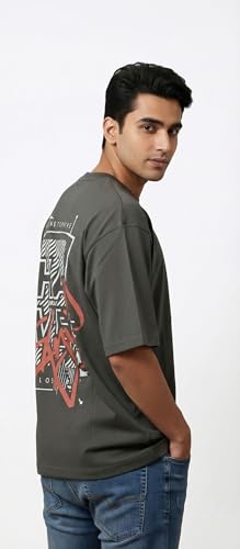Image of PolyCotton Graphic Printed T-Shirt for Men & Women | Round Neck Half Sleeve | Regular Fit | Lightweight & Comfortable Fabric T- shirts for Casual Outings, Travel & Social Gatherings