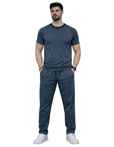 Image of Mack Jonney Men's Polyester Lycra Tracksuit | Lightweight Sports & Gym Wear | Comfortable Running & Training Track Suit for Men-MJ-184