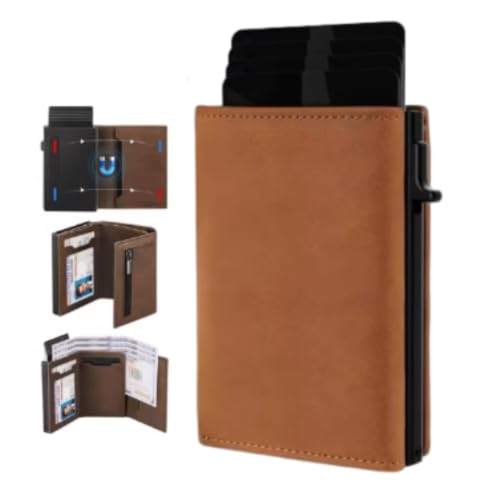 Maison Corval Wallet 2.0 Homme Tracker, Porte Carte Portefeuille (Abricot)