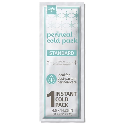Medline Perineal Cold Packs for Postpartum Care (24 Count) Each Absorbent Pad is 4.5