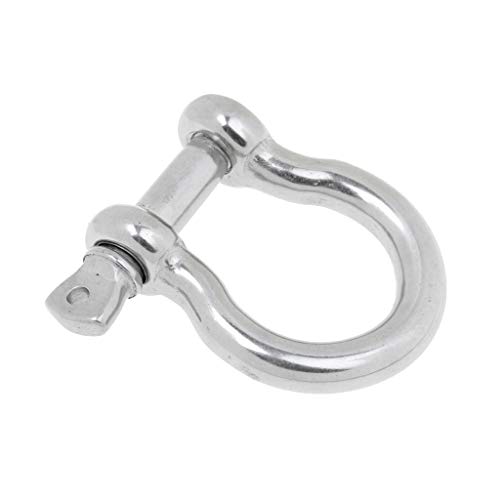 Inzopo Marine Chain Rigging Bow Type Anchor Shackle with Captive Pin for Boat Sailing 304 Stainless Steel - 10mm