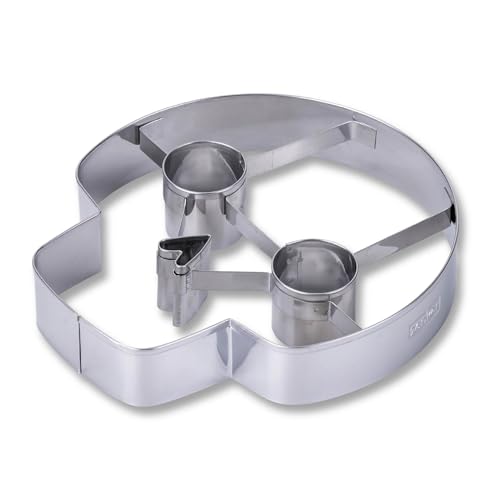 Zenker Tagliabiscotto a Forma di Teschio di Halloween, Formina per biscotti in Acciaio Inossidabile, 15x17 cm, Taglia biscotti Lavabile in Lavastoviglie