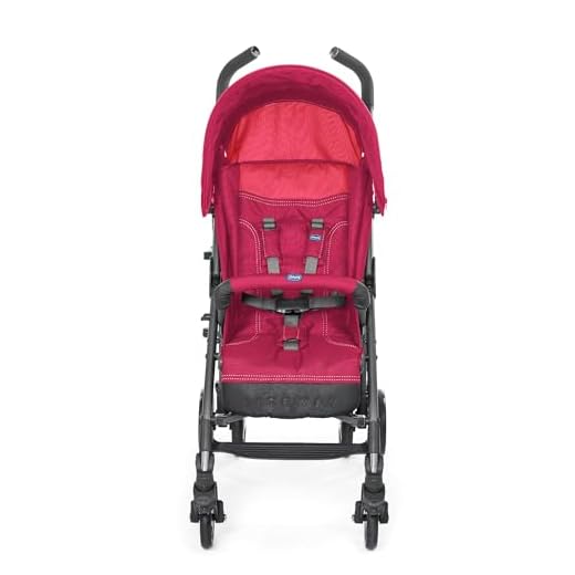 Chicco Lite Way 3 Carrinho, Vermelho (Red Berry), 0-3 Anos