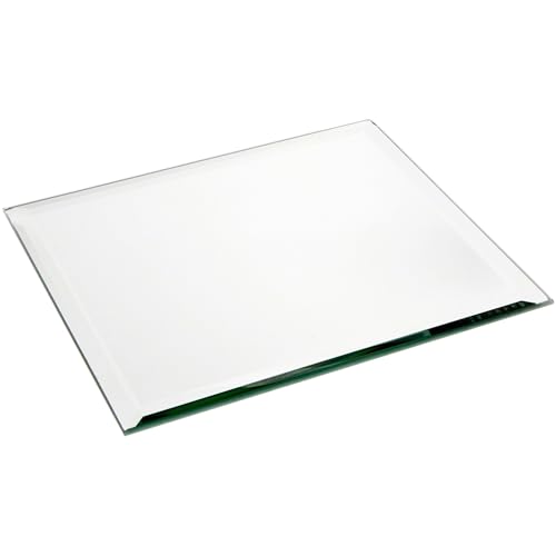 Plymor 8" Square, 5mm Thick Beveled Glass Mirror, Pack of