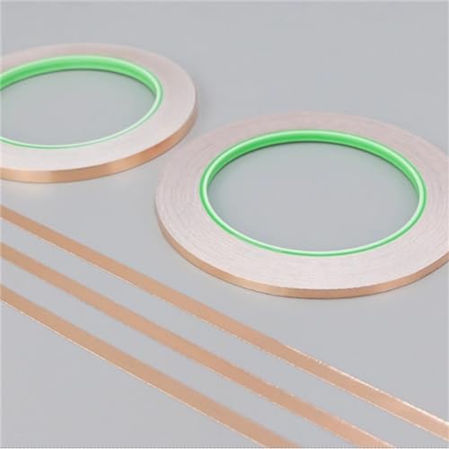 Image of Copper Foil Tape with Double-Sided Conductive - EMI Shielding,Stained Glass,Soldering,Electrical Repairs,Paper Circuits,Grounding (1 /4inch /6mm)