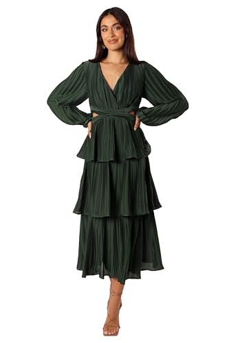 Petal & Pup Pippa Long Sleeve Midi Dress - Emerald S at Amazon Women's  Clothing store