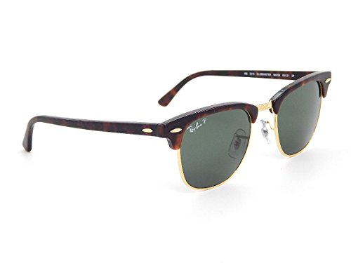 Image of New Ray Ban Clubmaster RB3016 990 /58 Tortoise / Grenn Classic Polarize 49mm Sunglasses