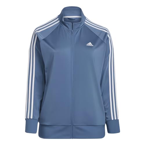 Veste de survêtement adidas femme grande taille avec bandes iconiques