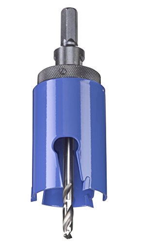 kwb Universal-Lochsäge – 45 mm Durchmesser-Größe, extra scharfe Zähne aus Hartmetall, 8 mm Zentrierbohrer