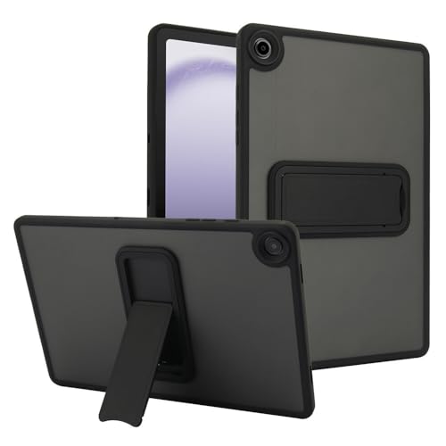 Coque Samsung Galaxy Tab S10 FE 10.9 SM-X520 transparente en silicone rigide avec support noir