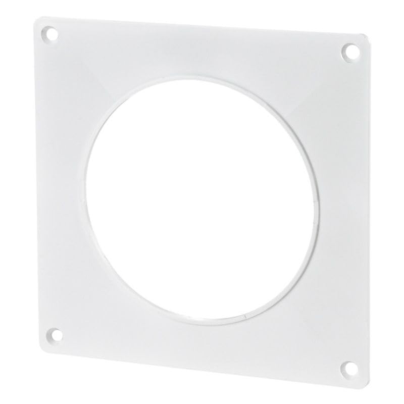 Vents 150mm Round Ducting Wall Plate, White