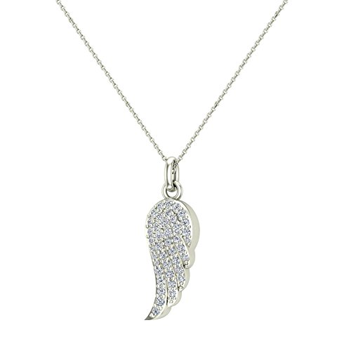 Angel Wings 14K gold Diamond Necklaces for women Charm w/o Chain Gift Box Authenticity Cards (G, SI)3