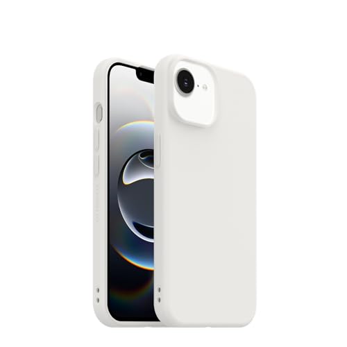 Image of OtterBox iPhone 17e, 16e, 15, 14, & 13 Figura Series Case - Crema White - Aesthetic, Silicone Phone Cases, Protective Minimalist Design, MagSafe iPhone Case with Camera Protection