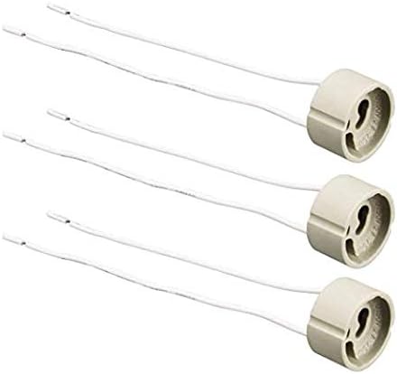 ALL-TECH 100Pcs Wire Connector Ceramic GU10 Lamp Holder LED Light Socket Base Converter 15cm Long