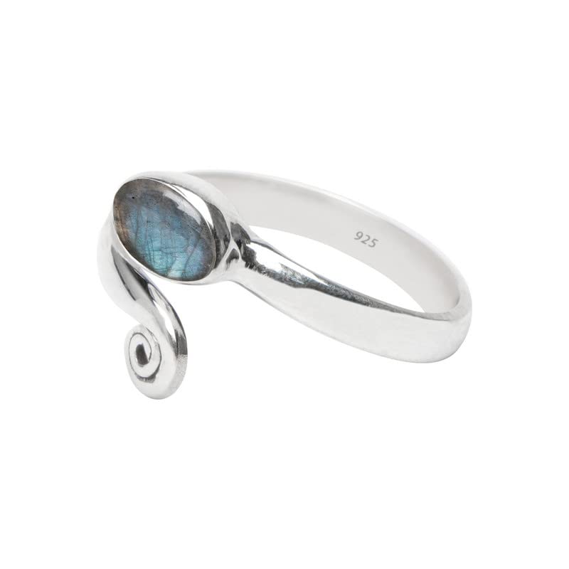 Grey Blue Labradorite Stone Toe ring midi ring 925 Sterling Silver Girls Toe Ring Midi Ring Women Body Jewellery Adjustable Toe Ring Handmade Toe ring gemstone toe rings
