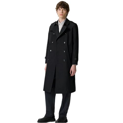 Gabardina larga británica casual de entretiempo otoño primavera masculina