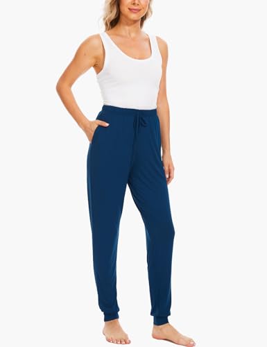 Image of GYS Women's Pajama Pants - Viscose Made from Bamboo, Joggers Pants with Pockets Comfy Lounge Sleep Pants Pj Bottoms