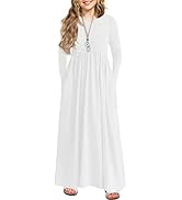 Arshiner Girls Maxi Dress Long Sleeve Long Dress Size 12