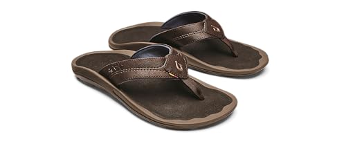 Image of OLUKAI Kipi Men's Beach Sandals, Water Resistant Flip Flops, Quick Dry Material & Arch Support, All-Day Comfort