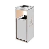 Cenicero de Pie Para Exterior, Resistente a la Intemperie, Estable, Antiolor y Fácil de Limpiar, Ideal para Hotel, Oficina, Balcón, Restaurante(White,29 * 29 * 72cm/11 * 11 * 28in)