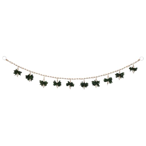 Image of Akaar Decor Pearl Bead Toran with Floral Latkans | Decorative Door Toran for Home Entrance, Mandir & Pooja Room | Diwali Decoration, Festive Wall & Door Hanging