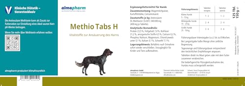 Methio Tabs H | Tabletten für Hunde | 125 Stück | Allergenarme Rezeptur – Ansicht 2