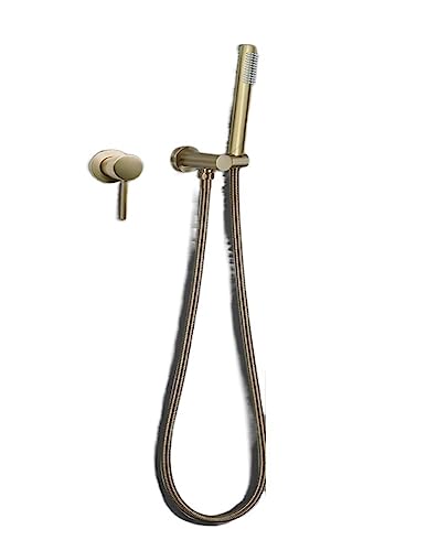 Système de douche or brossé encastré avec mitigeur de qualité supérieure