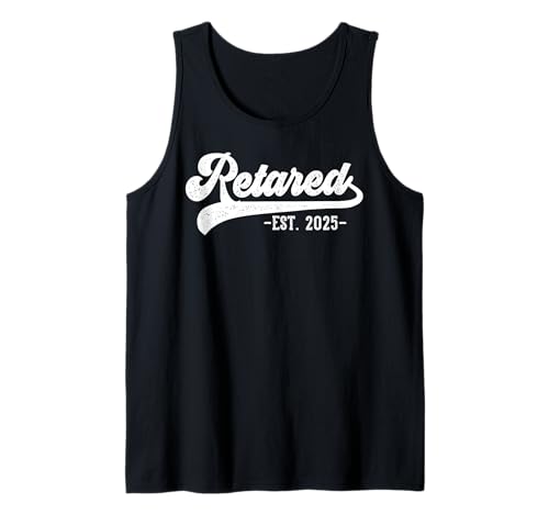 Retired Est 2025 Retirement Gifts Classic Script Vintage Débardeur