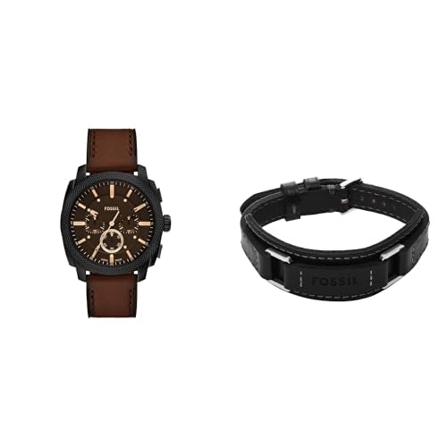 Fossil Men's Watch, Machine Stainless Steel Chronograph Watch for Men