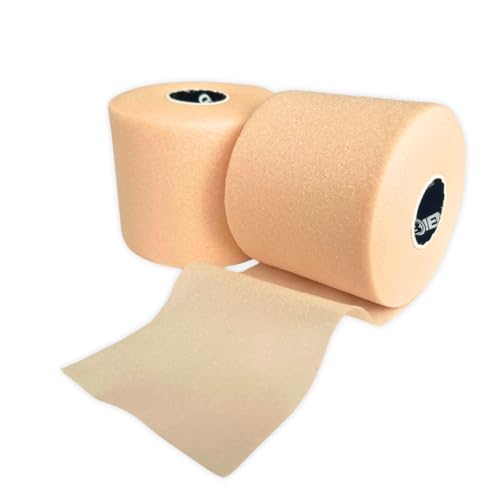 Pre Tape para Deportistas. Pack de 2 Vendas de 7 Centímetros de Ancho y 27 Metros de Longitud. Pretape Vendaje Deportivo no Adhesivo. Protege tu Piel con el Mejor Material.