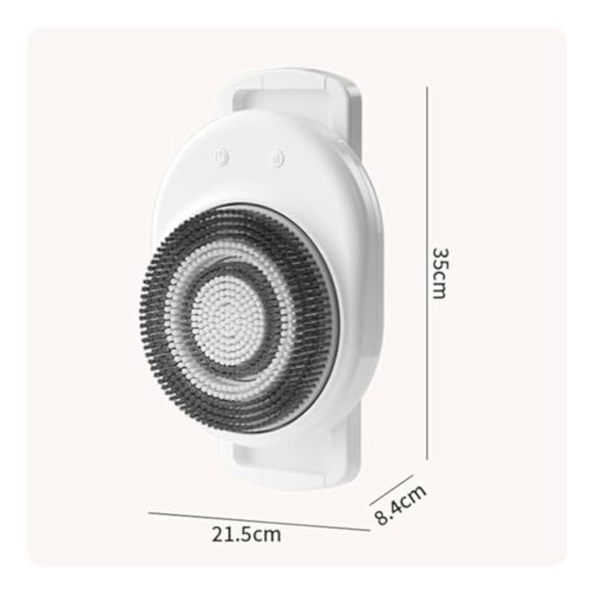 Rechargeable Wall Mounted Shower Brush with Interchangeable Heads