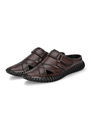 Image of KASTAVA KS 102X Comfortable Premium Synthetic Casual Sandals | Adjust Velcro Closure | Lightweight Everyday Wear Sandals for Men