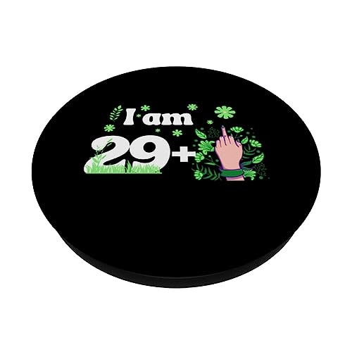 I am 29 plus 1 middle finger PopSockets Swappable PopGrip, Black - Image 2
