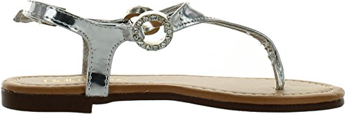 Bella Marie Girls Marie-9K Fashion Slip On Cute Braid Style Strappy Buckle Kids Sandals2